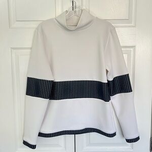 Lime & Vine Black and White Lasercut Sweatshirt Size S